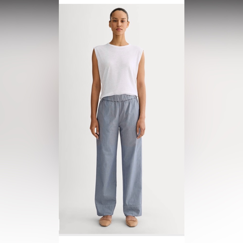 Pull-on Cotton Poplin Black Pants